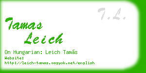 tamas leich business card